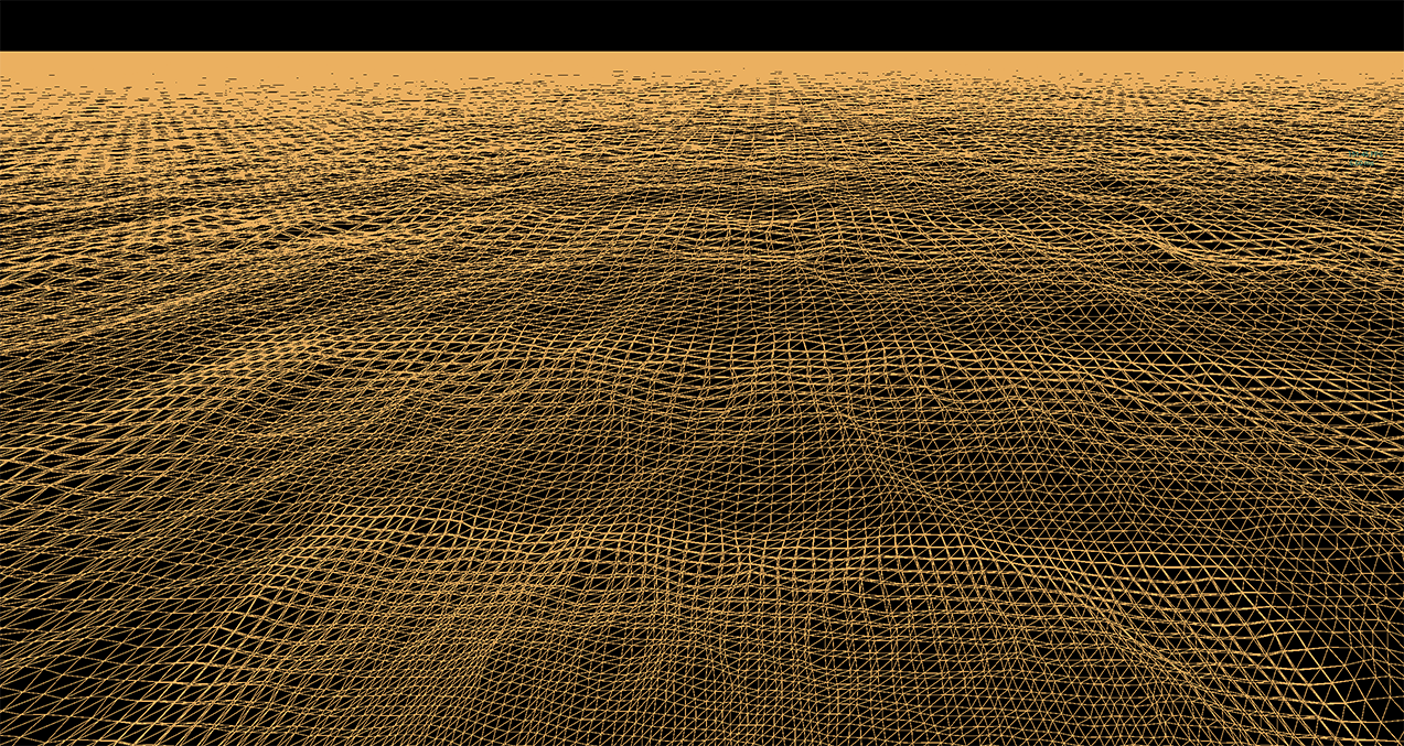 Wireframe view in Unreal Engine 5.7, example 1