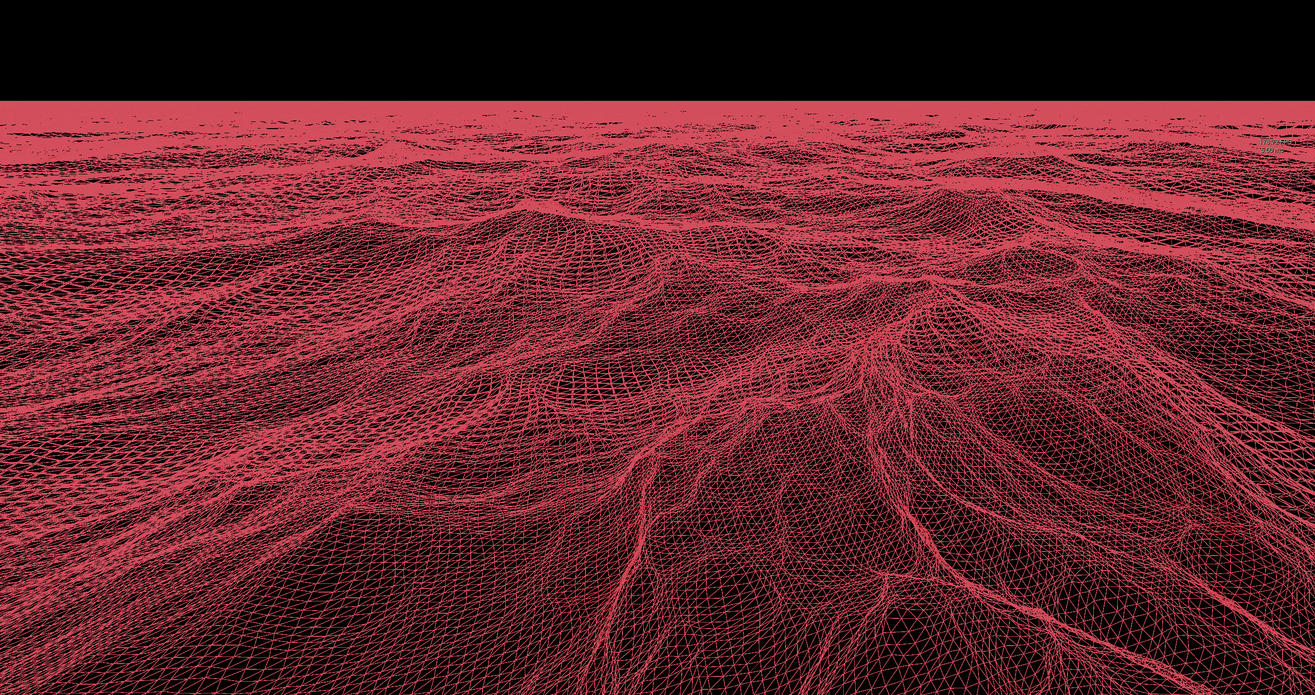 Wireframe view in Unreal Engine 5.7, example 2